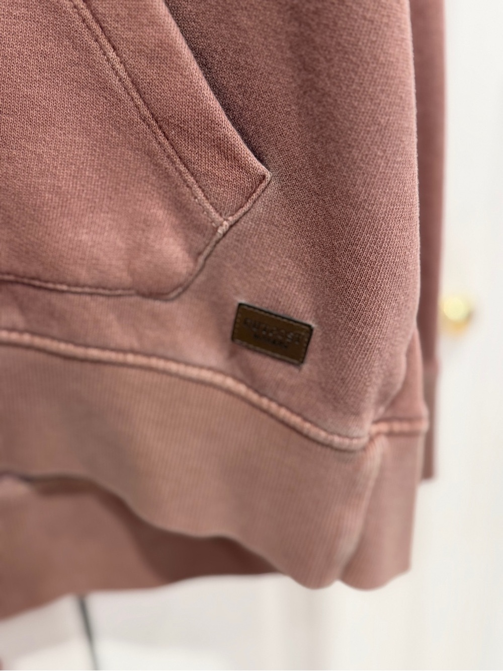 Men's Washed Mauve Crewneck Hoodie Sweatshirt - Picture 4 of 7